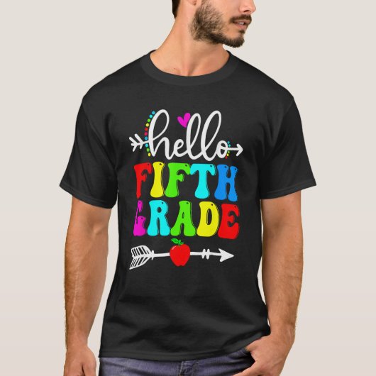 Hello Fifth Grade Team 5th Grade Back To School Te T-Shirt (Vorderseite)