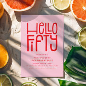 HELLO FIFTY Modern 50. Geburtstag Einladung