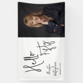 Hello Fifty Photo Script 50th Birthday Party Banner (Vertikal)