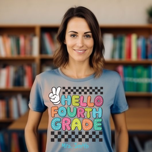 Hello First Grade Anpassbares Tshirt