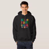 Hello First Grade Back To School First Day Of Scho Hoodie (Vorne ganz)