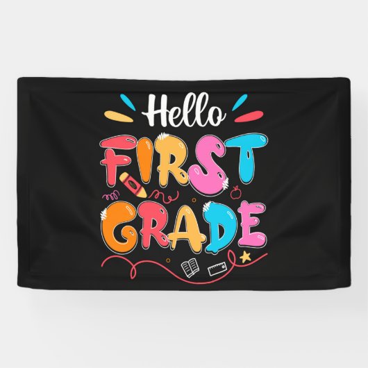 Hello First Grade Banner (Horizontal)