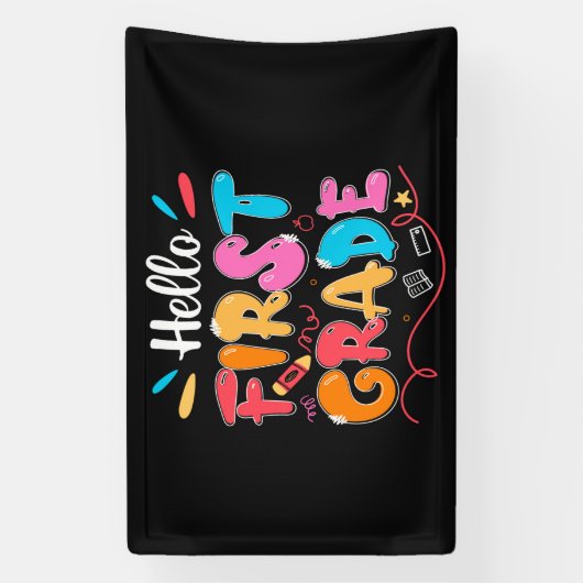 Hello First Grade Banner (Vertikal)