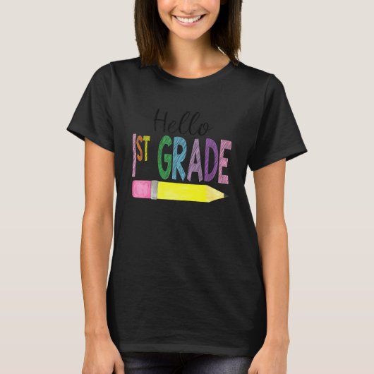 Hello First Grade Team 1st Grade Back To School Te T-Shirt (Vorderseite)