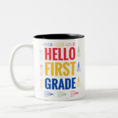 Hello First Grade Zweifarbige Tasse (Links)