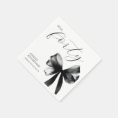 Hello Forty Elegant Script Bow 40th Birthday Party Serviette (Ecke)