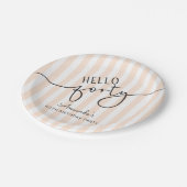 Hello Forty Modern Script Chic 40th Birthday Party Pappteller (Schrägansicht)
