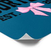 Hello Fourteen Est 2012 Coquette Bow 14th Birthday Poster (Ecke)