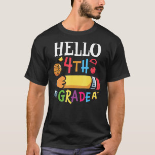 Hello Fourth Grad Niedlich 4. Klasse 2 T-Shirt