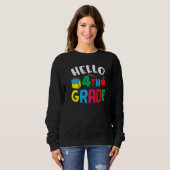 Hello Fourth Grad Niedlich 4. Klasse 3 Sweatshirt (Vorne ganz)