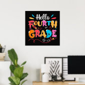 Hello Fourth Grade Doodle Poster (Heimbüro)
