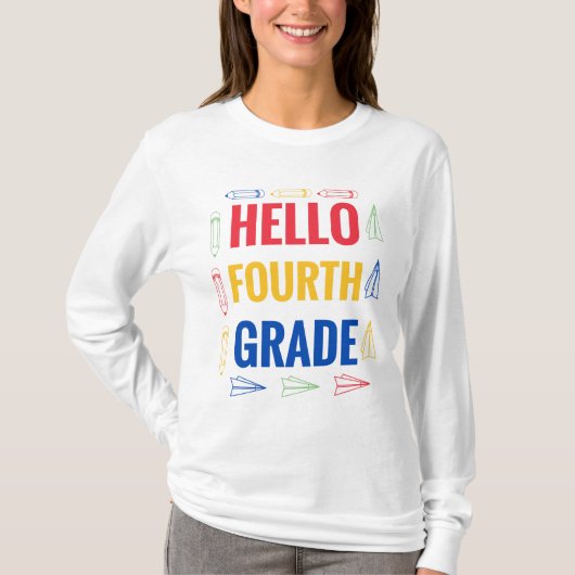 Hello Fourth Grade T-Shirt (Vorderseite)