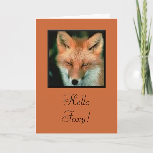 Hello Foxy Card Dankeskarte (Vorderseite)