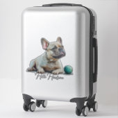 Hello French Bulldog Aufkleber (Koffer)