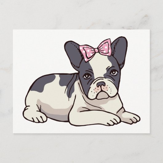 Hello Frenchie Puppy Dog French Bulldog Liebe Postkarte (Vorderseite)