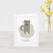 Hello Freundship Note Card Karte (Gelbe Blume)