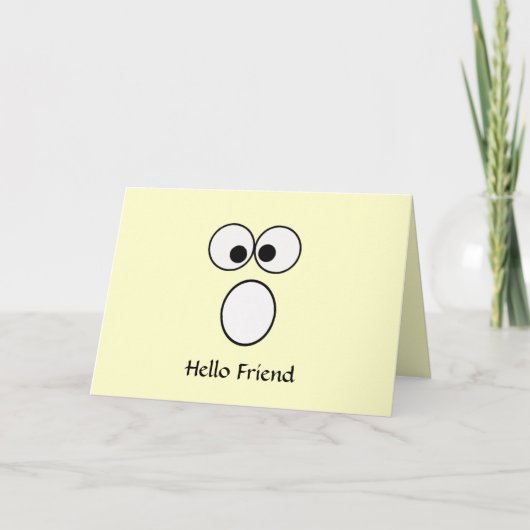Hello Friend 1 Grußkarte Dankeskarte (Vorderseite)