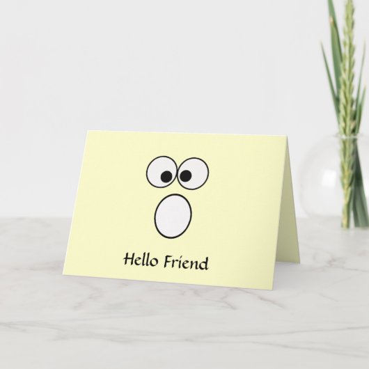 Hello Friend 2 Grußkarte Dankeskarte (Vorderseite)