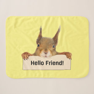 Hello Friend Funny Eichirrel Sherpadecke