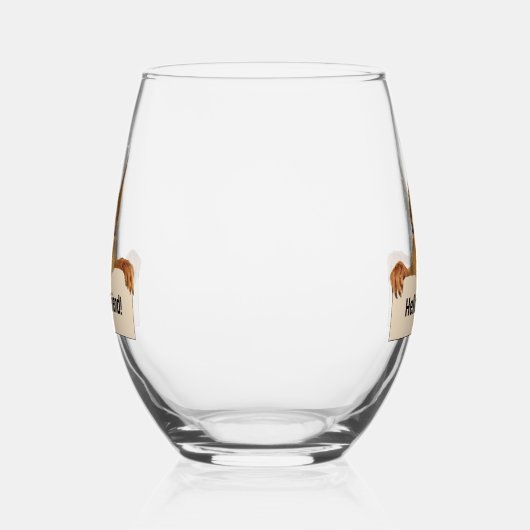 Hello Friend Funny Eichirrel Weinglas Ohne Stiel (Rechts)