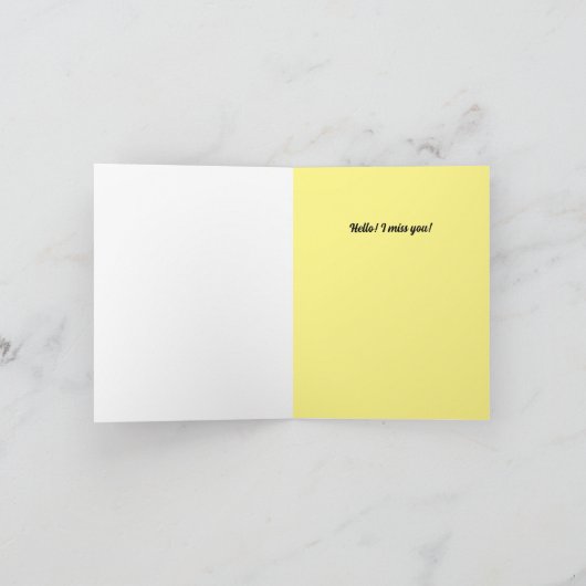 Hello Friend Funny Squirrel Custom Text Karte (Innenseite)