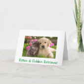 Hello Friend Golden Retriever Puppy Kitcard Karte (Rückseite)