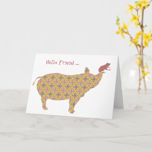 Hello Friend Karte (Gelbe Blume)