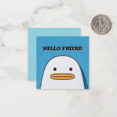 Hello Friend Note Card Printable Mitteilungskarte (Vorderseite/Rückseite Beispiel)
