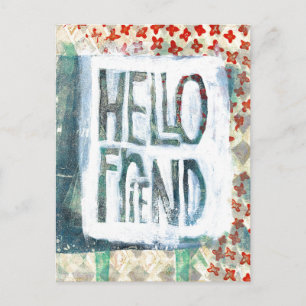 Hello Friend Postkarte