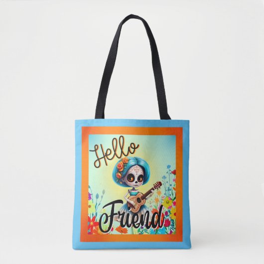 Hello Friend Sugar Skull Tasche (Vorderseite)