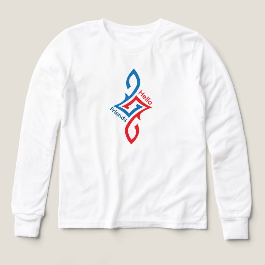 Hello Friends Simple Happy Greeting Design (Design Vorderseite)