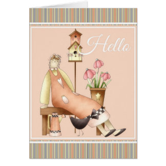 Hello Friendship Soft Prim Doll Grußkarte