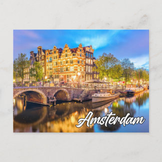 Hello From Beautiful Amsterdam, Niederlande Postkarte