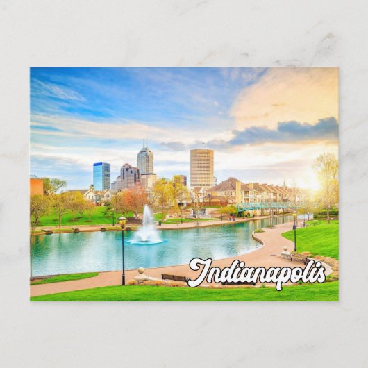 Hello From Beautiful Indianapolis, Indiana, USA Postkarte (Vorderseite)