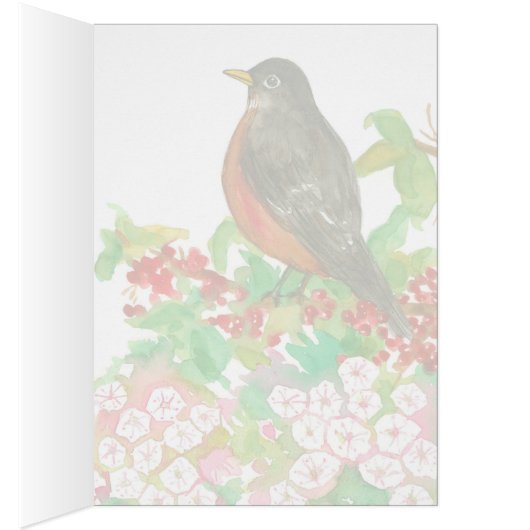 Hello from Connecticut American Robin State Bird (Innen (Rechts))