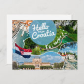 Hello from Croatia Postcard Postkarte (Vorne/Hinten)