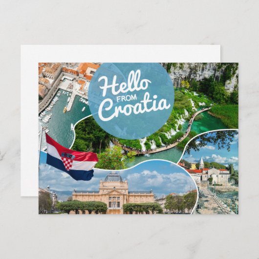 Hello from Croatia Postcard Postkarte (Vorne/Hinten)