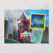 Hello From Detroit Postcard Postkarte (Vorderseite)