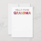 Hello from Grandma Notecards Dankeskarte (Vorderseite)