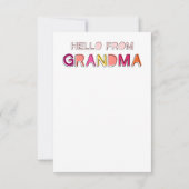 Hello from Grandma Notecards Dankeskarte (Rückseite)