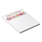 Hello from Grandma Notepad Notizblock (angewinkelt)