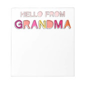 Hello from Grandma Notepad Notizblock (Vorderseite)