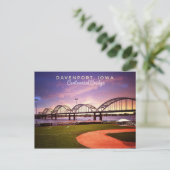 Hello From Iowa Postcard Postkarte (Stehend Vorderseite)