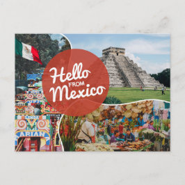 Hello from Mexico Postcard Postkarte