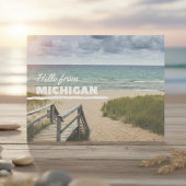Hello From Michigan Beach Vibes Postkarte