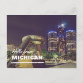 Hello From Michigan Postcard Postkarte (Vorderseite)