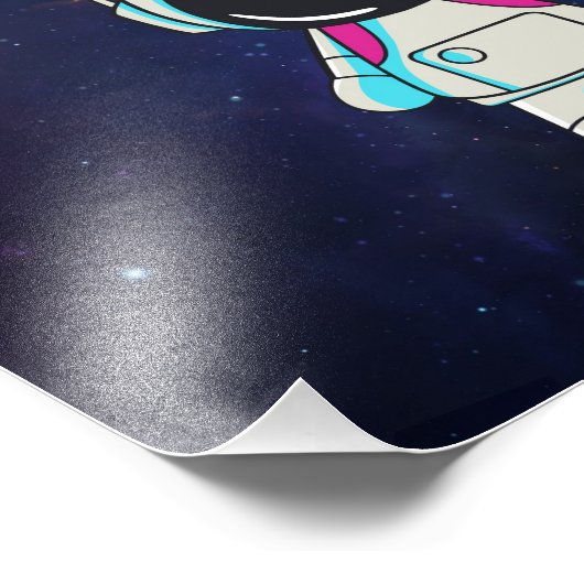 "Hello from Space" Fotodruck (Ecke)