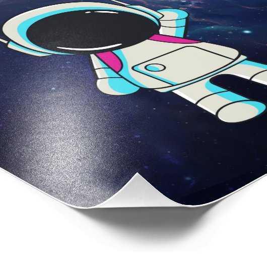 "Hello from Space" Fotodruck (Ecke)