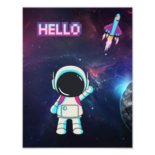 "Hello from Space" Fotodruck