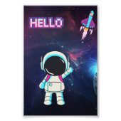 "Hello from Space" Fotodruck (Vorne)